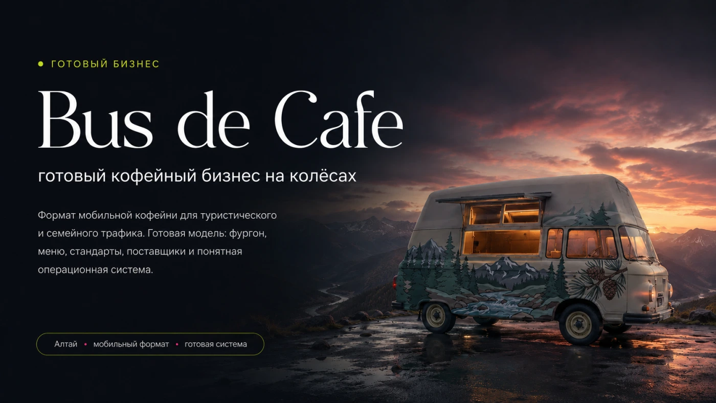 BUS DE CAFE. Франшиза.