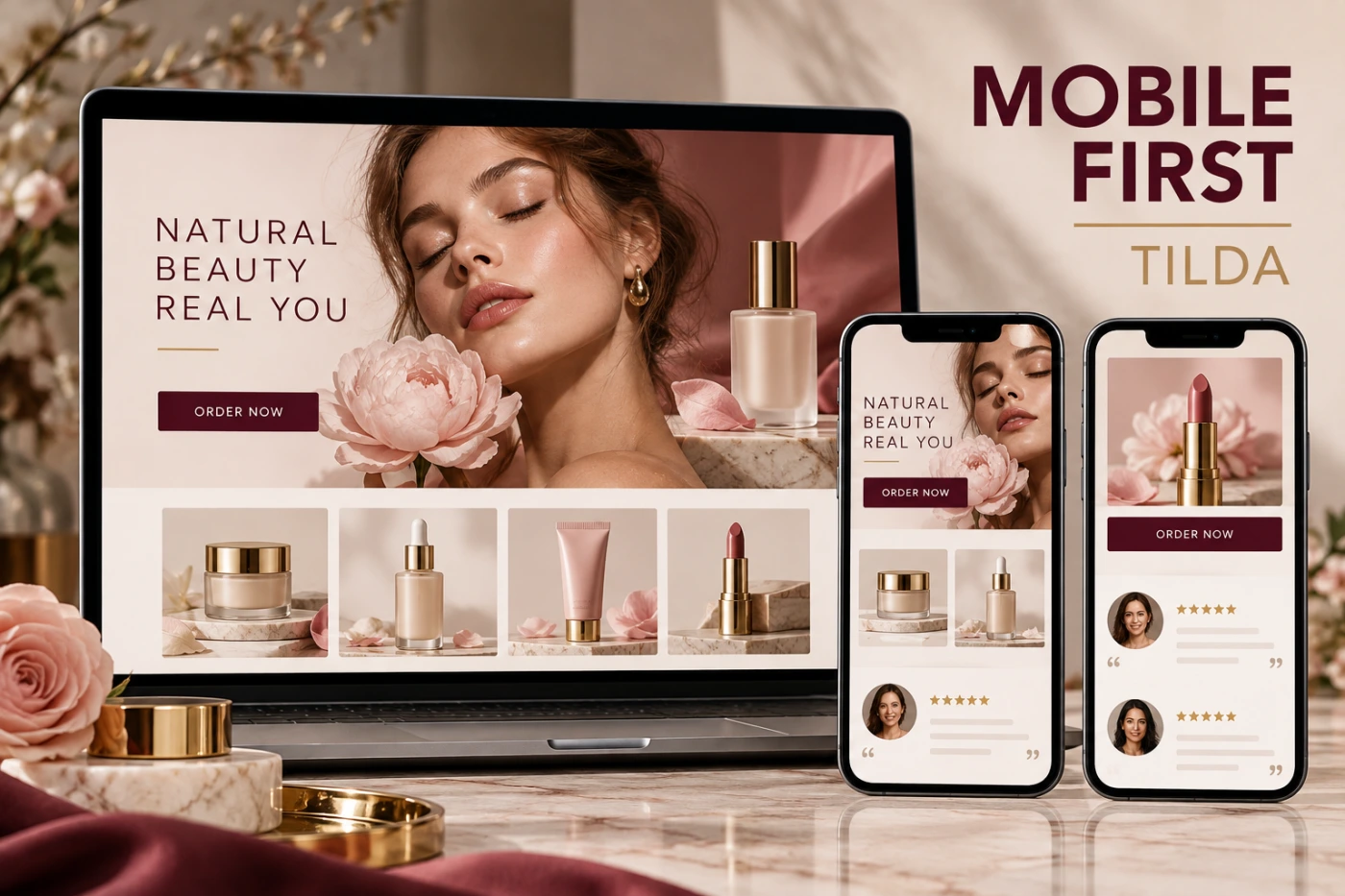 Tilda: beauty mobile first