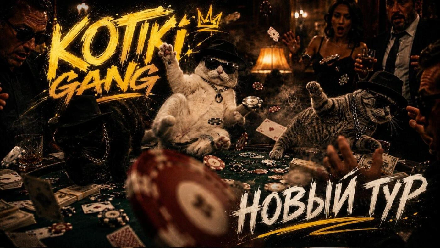 ИИ-клип. Kotiki gang.