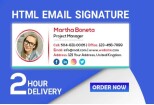 Make a modern HTML email signature for outlook, Gmail and apple 9 - kwork.com