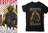 Unique Firefighter T shirt design  10 - kwork.com