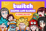 I will make twitch emotes or badges for you 10 - kwork.com