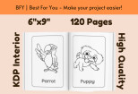 I will provide a coloring book animals 6x9 120 pages, free book cover 10 - kwork.com