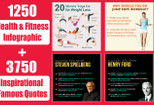 Give 5000 health and fitness infographics quotes bundle 6 - kwork.com