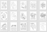 Give 1000 vectors editable coloring pages for kids 11 - kwork.com