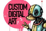 Custom digital art, robots, cyberpunk, illustrations, portraits 9 - kwork.com