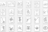 Give 60 Fishing Coloring Pages Vector Editable Bundle 9 - kwork.com