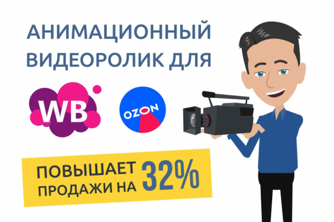 ﻿﻿Анимационные видео и инфографика для Wildberries, Ozon и Яндекс Маркета доступны всего за 2 000 рублей.
