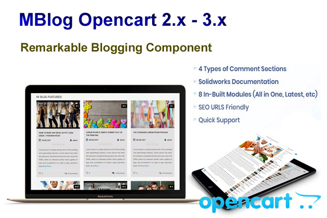 M-Blog Opencart ocStore 2. x, 3. x