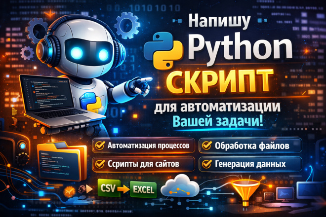 Напишу Python скрипт для автоматизации любой задачи за 500 руб ...