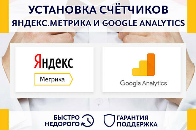              Установка счётчиков Яндекс. Метрика и Google Analytics на Ваш сайт         