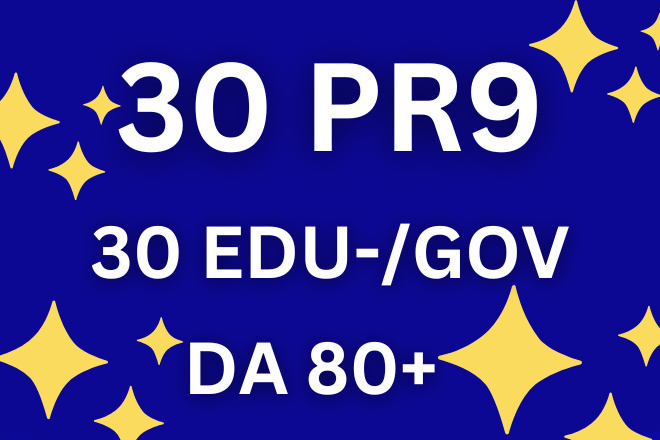 10 PR9  10 edu gov DA 80  SEO-
