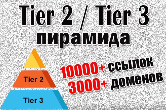 Ссылочная пирамида Tier 2, Tier 3 для PBN, Web 2.0, усиление ссылок