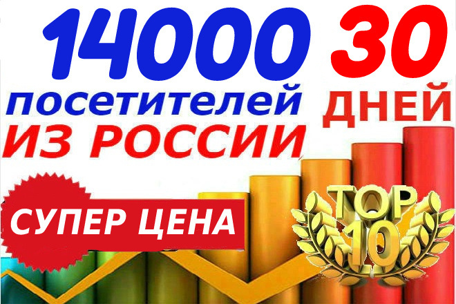 14000 уникальных посетителей из России на 30 дн. Дополнительный трафик