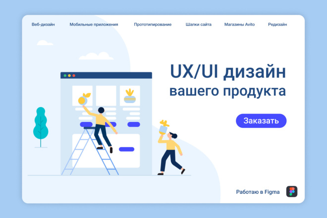 UX UI дизайн, прототип вашего сервиса в Figma