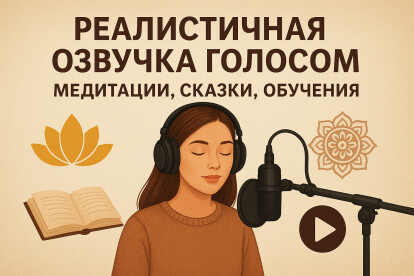 Реалистичная озвучка голосом нейросети сказки, диалоги, видео, аудио