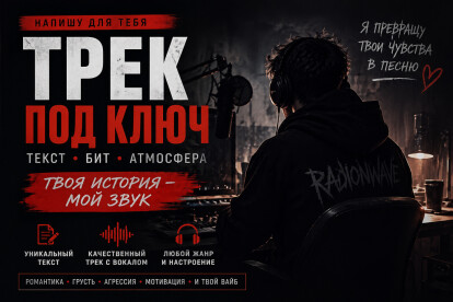 Сделаю трек под ключ: текст, бит и атмосфера под вашу историю